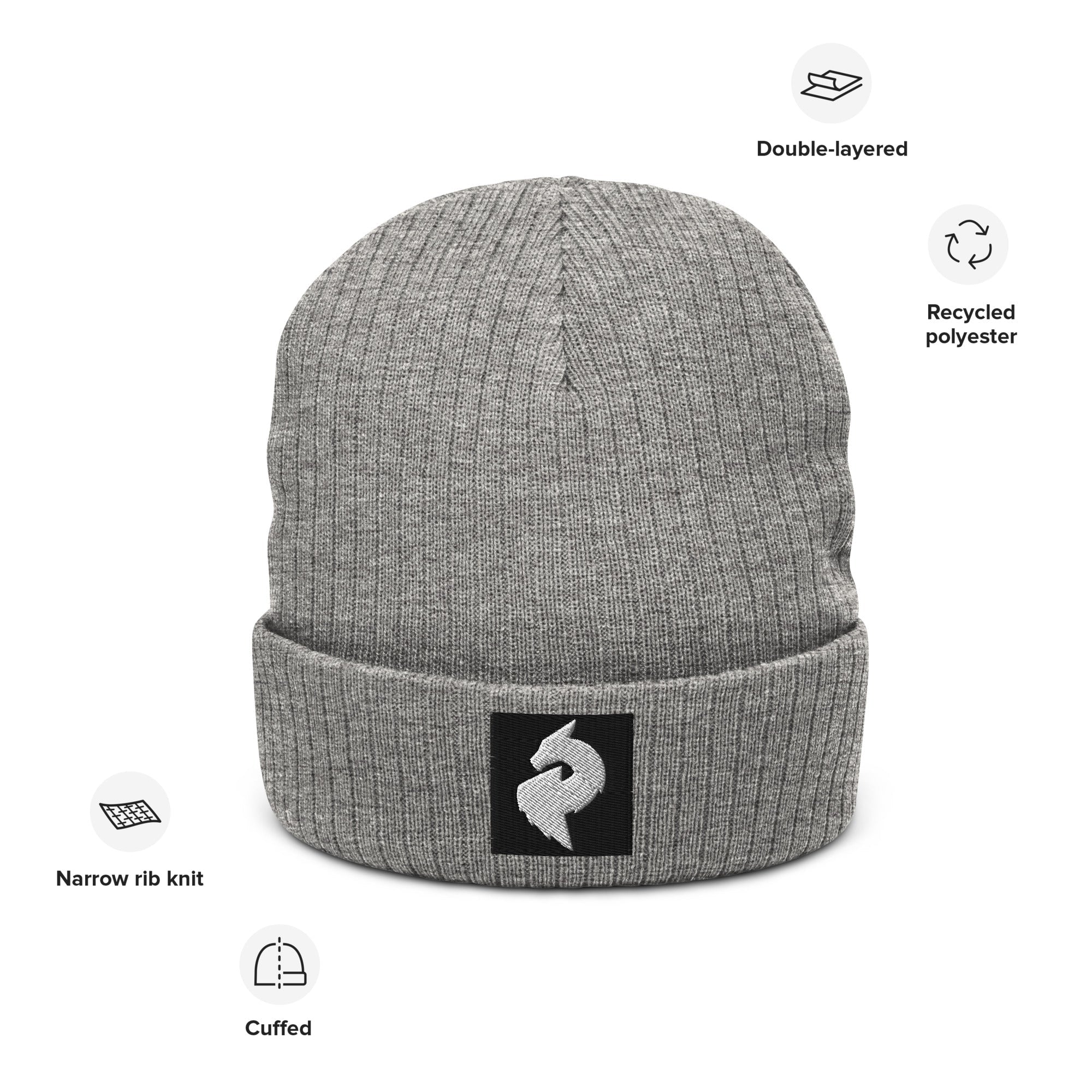 His or Hers Dragon Foxx™ Eco - Ribbed knit beanie - His or Hers Dragon Foxx™ Eco - Ribbed knit beanie - DRAGON FOXX™ - His or Hers Dragon Foxx™ Eco - Ribbed knit beanie - 2867494_13239 - Light Grey Melange - - Accessories - Acid Green Eco - Ribbed knit beanie - Beanie