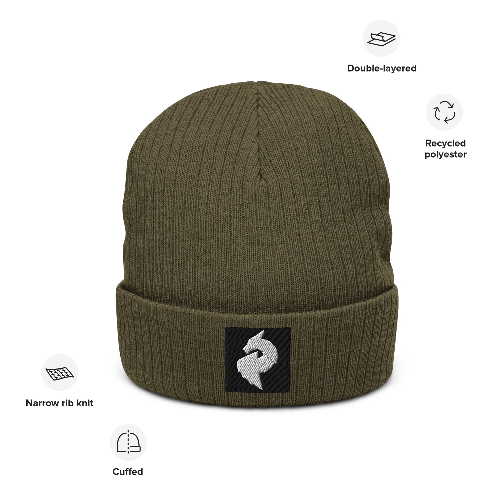 His or Hers Dragon Foxx™ Eco - Ribbed knit beanie - His or Hers Dragon Foxx™ Eco - Ribbed knit beanie - DRAGON FOXX™ - His or Hers Dragon Foxx™ Eco - Ribbed knit beanie - 2867494_13242 - Olive - - Accessories - Acid Green Eco - Ribbed knit beanie - Beanie