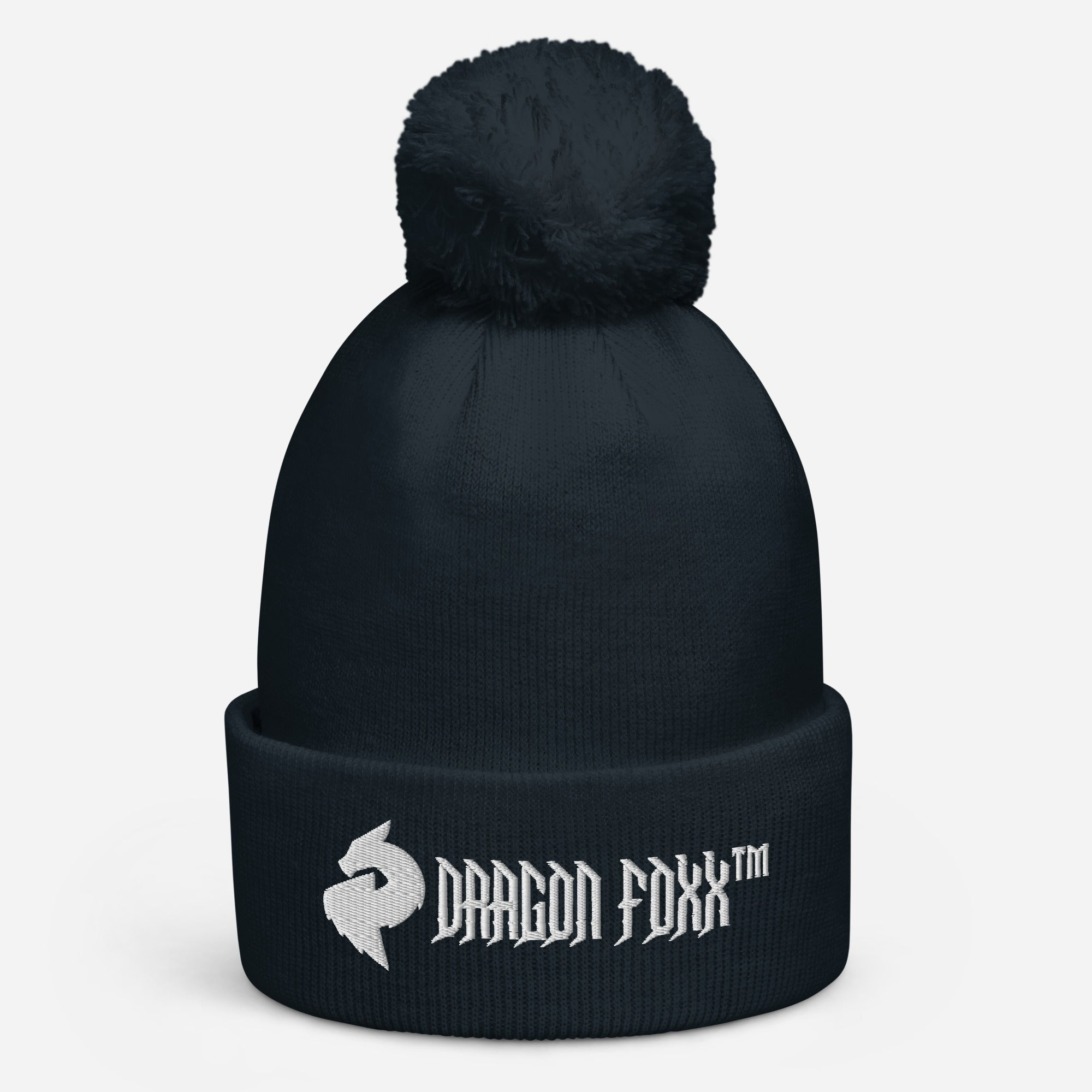 His or Hers Dragon Foxx™ Pom pom beanie in 6 Colors - His or Hers Dragon Foxx™ Pom pom beanie - DRAGON FOXX™ - His or Hers Dragon Foxx™ Pom pom beanie in 6 Colors - 8560034_11736 - French Navy - - Accessories - Beanie - Beanies
