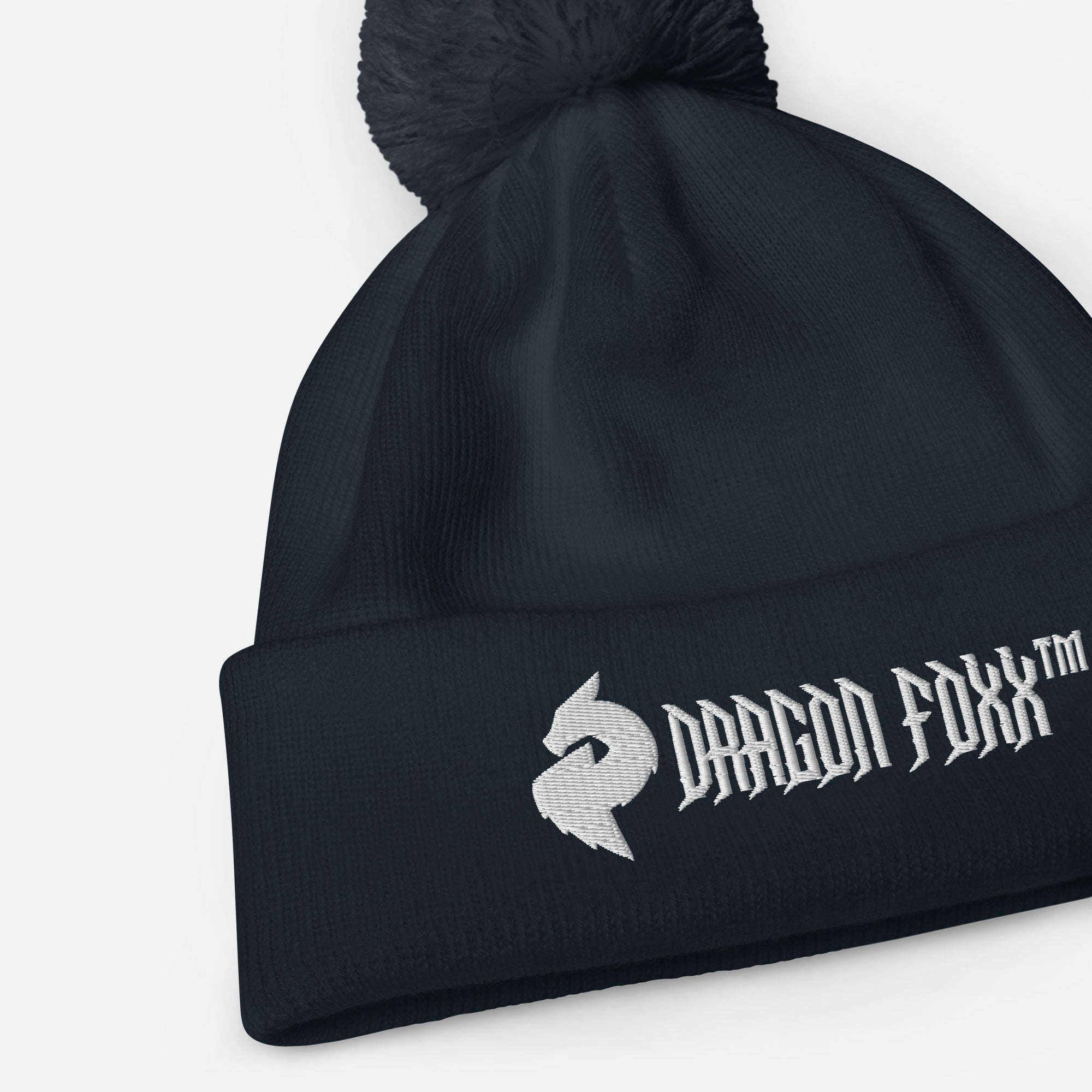His or Hers Dragon Foxx™ Pom pom beanie in 6 Colors - His or Hers Dragon Foxx™ Pom pom beanie - DRAGON FOXX™ - His or Hers Dragon Foxx™ Pom pom beanie in 6 Colors - 8560034_11736 - French Navy - - Accessories - Beanie - Beanies