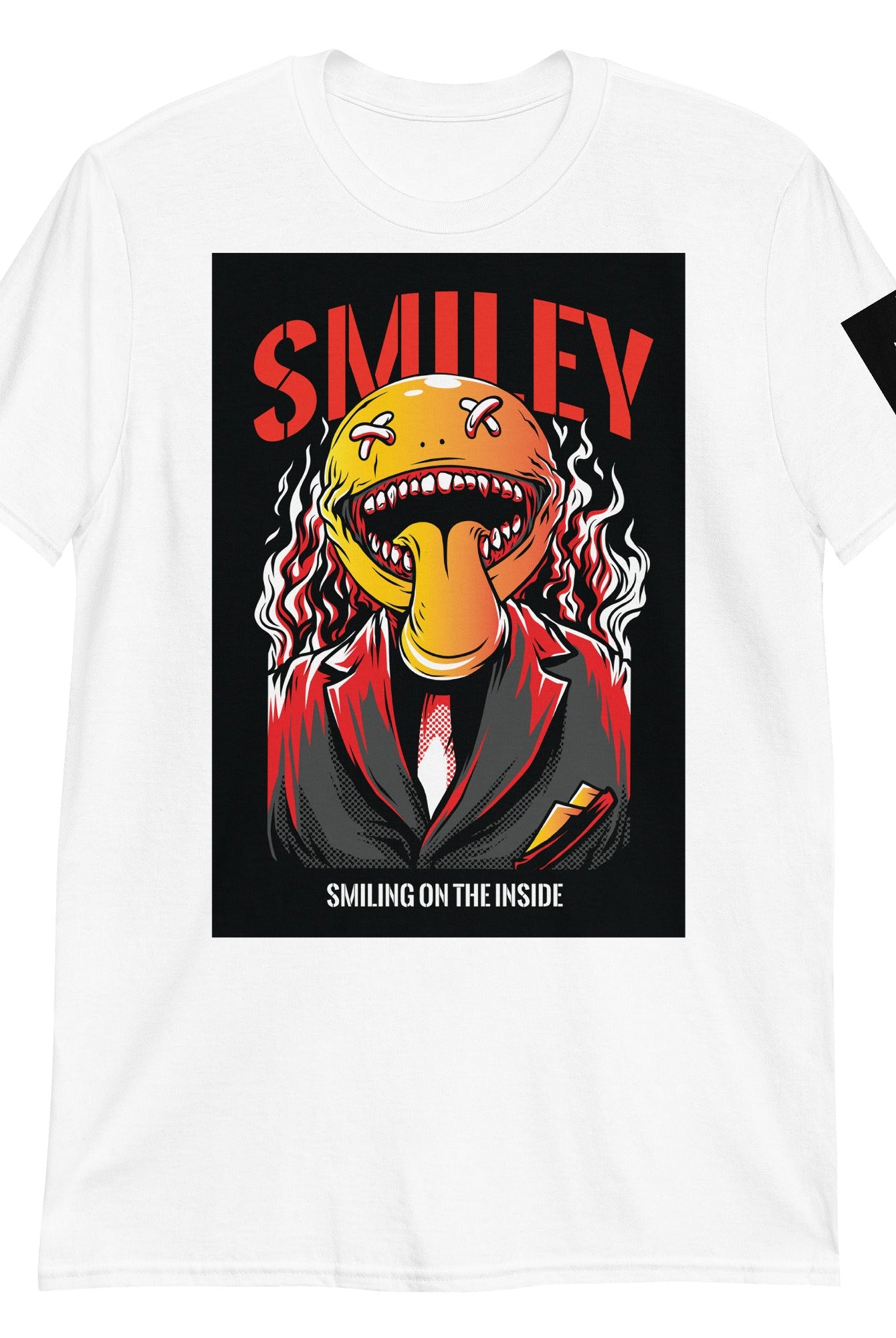 Men's Graphic T-Shirt - SMILEY - Gamer Tee - Men's Graphic T-Shirt - DRAGON FOXX™ - 6382885_473 - White - S - Dragon Foxx™ - Dragon Foxx™ Gamer T-Shirt - Gamer Tee