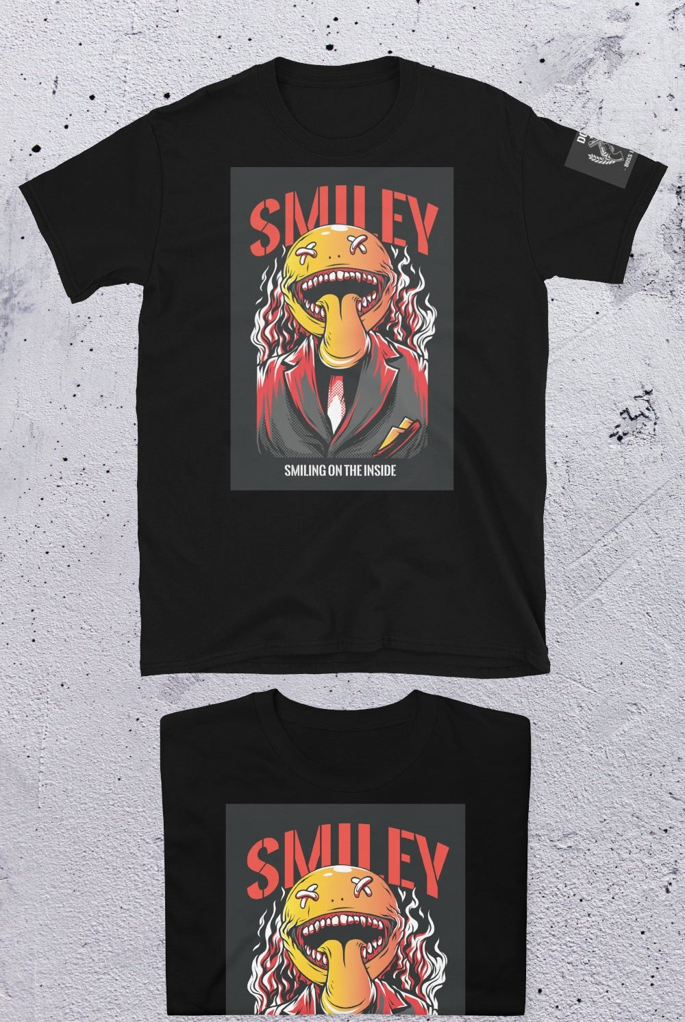 Men's Graphic T-Shirt - SMILEY - Gamer Tee - Men's Graphic T-Shirt - DRAGON FOXX™ - 6382885_474 - Black - S - Dragon Foxx™ - Dragon Foxx™ Gamer T-Shirt - Gamer Tee