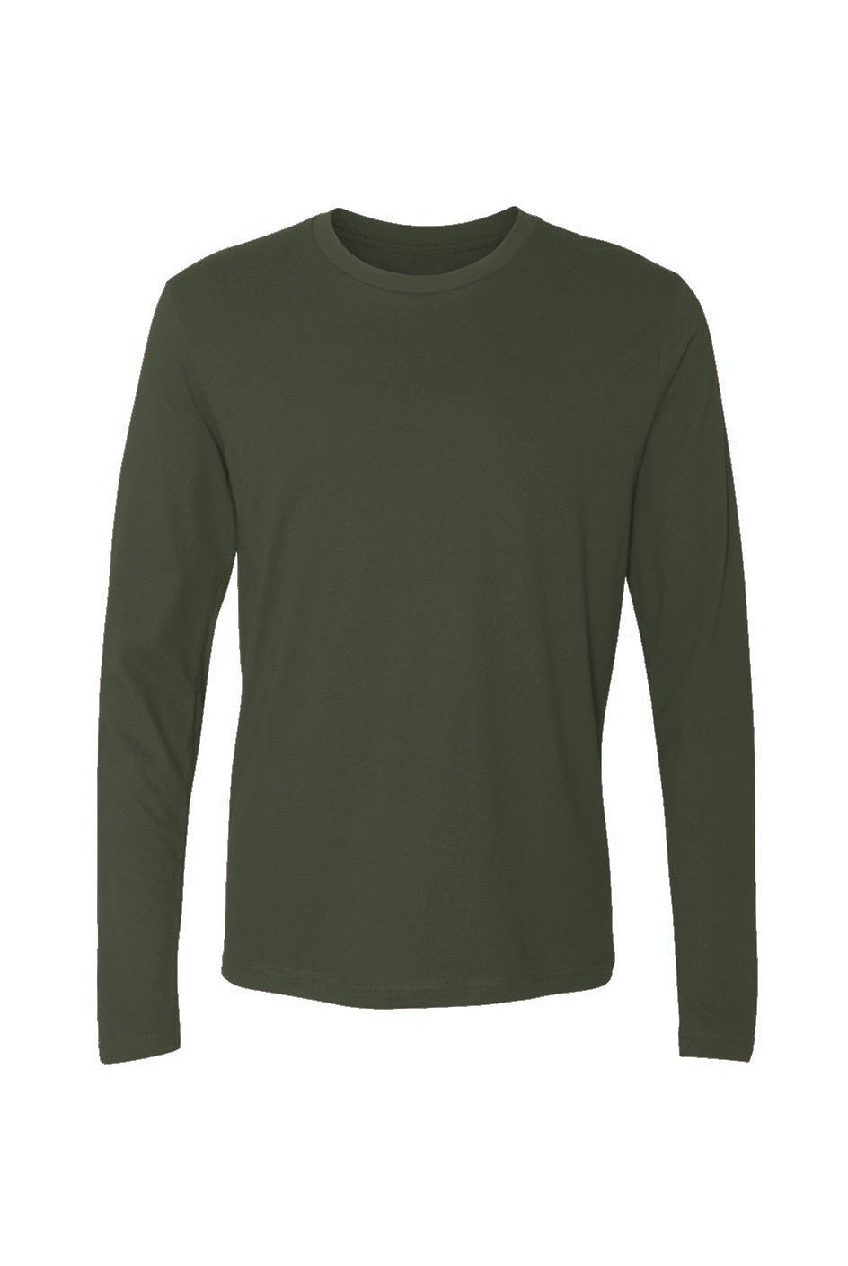 Men's Military Green Cotton Long-Sleeve T-Shirt - Men's Long-Sleeve T-Shirts - Apliiq - Men's Cotton Long-Sleeve T-Shirt by Dragon Foxx™ - APQ-4388659S5A0 - xs - military green - Dragon Foxx™ - Dragon Foxx™ Men's Cotton Long-Sleeve T-Shirt - Dragon Foxx™ Men's Military Green Cotton Long-Sleeve T-Shirt