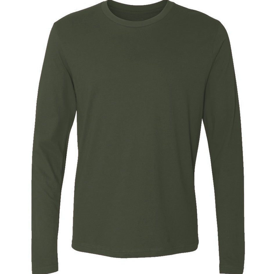 Men's Military Green Cotton Long-Sleeve T-Shirt - Men's Long-Sleeve T-Shirts - Apliiq - Men's Cotton Long-Sleeve T-Shirt by Dragon Foxx™ - APQ-4388659S5A0 - xs - military green - Dragon Foxx™ - Dragon Foxx™ Men's Cotton Long-Sleeve T-Shirt - Dragon Foxx™ Men's Military Green Cotton Long-Sleeve T-Shirt