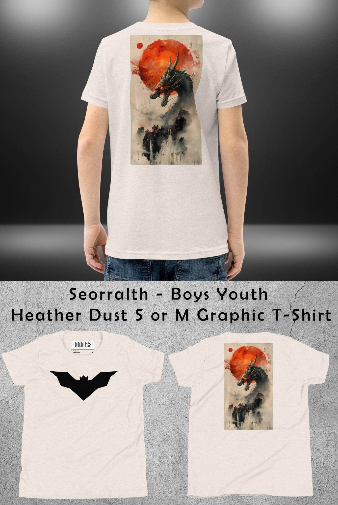 Seorralth - Boys Youth Heather Dust S or M Graphic T-Shirt - Boys Youth T-Shirts - DRAGON FOXX™ - Seorralth - Boys Youth Heather Dust S or M Graphic T-Shirt - 5879947_17604 - S - Heather Dust - Boys Graphic T-shirt - Boys T-Shirt - Boys Youth Graphic T-Shirt