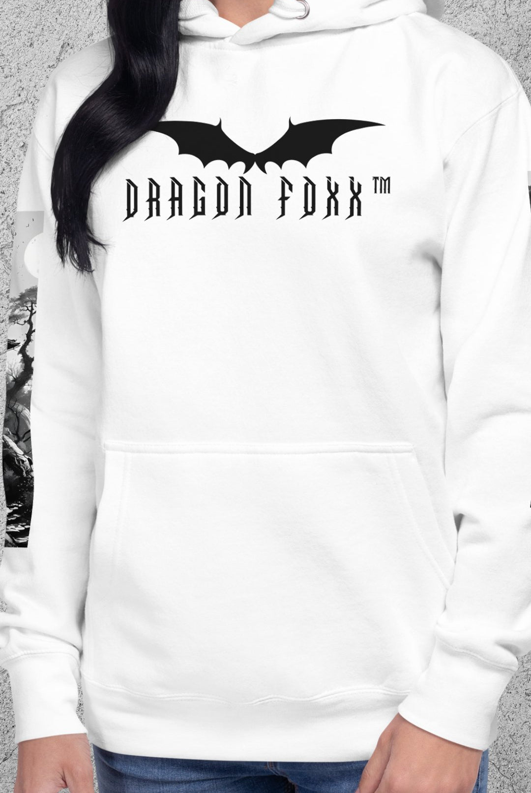 SHIA - Dragon Foxx™ Women's Anime Style White Hoodie - Women's Hoodies - DRAGON FOXX™ - SHIA - Dragon Foxx™ Women's Anime Style White Hoodie - 8466403_10774 - S - White - Anime Hoodie - Anime Style White Hoodie - Dragon Foxx™