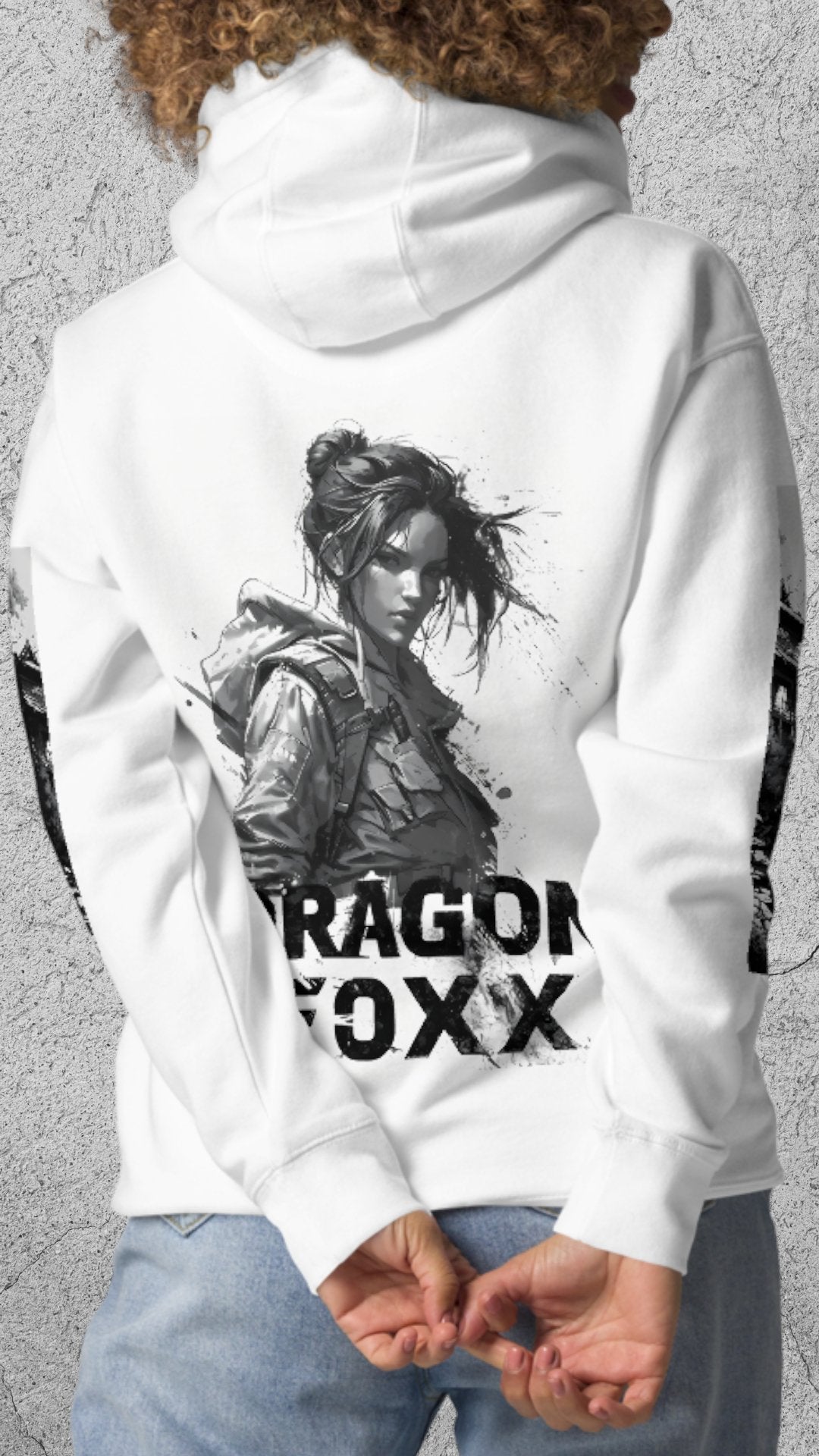 SHIA - Dragon Foxx™ Women's Anime Style White HoodieWomen's Hoodies8466403_10774