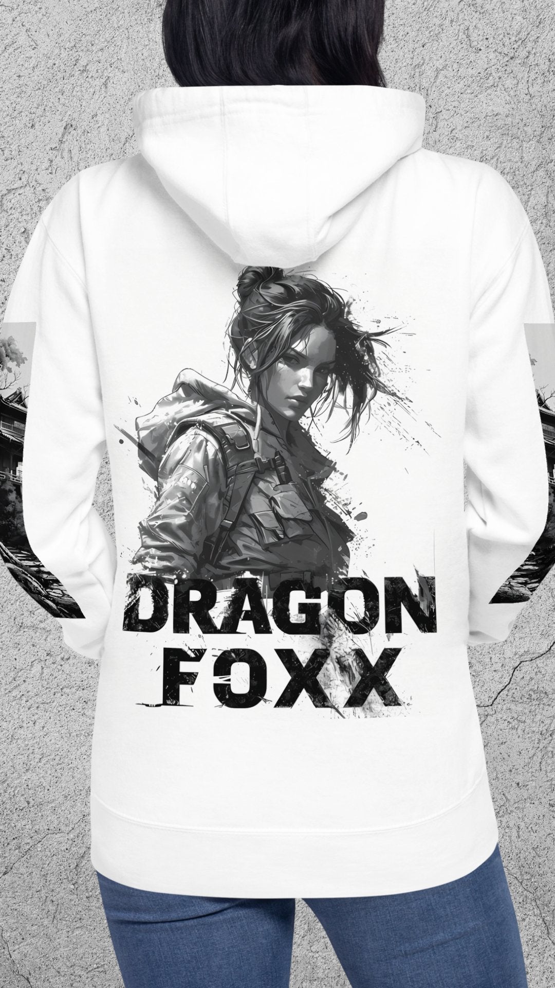 SHIA - Dragon Foxx™ Women's Anime Style White HoodieWomen's Hoodies8466403_10774