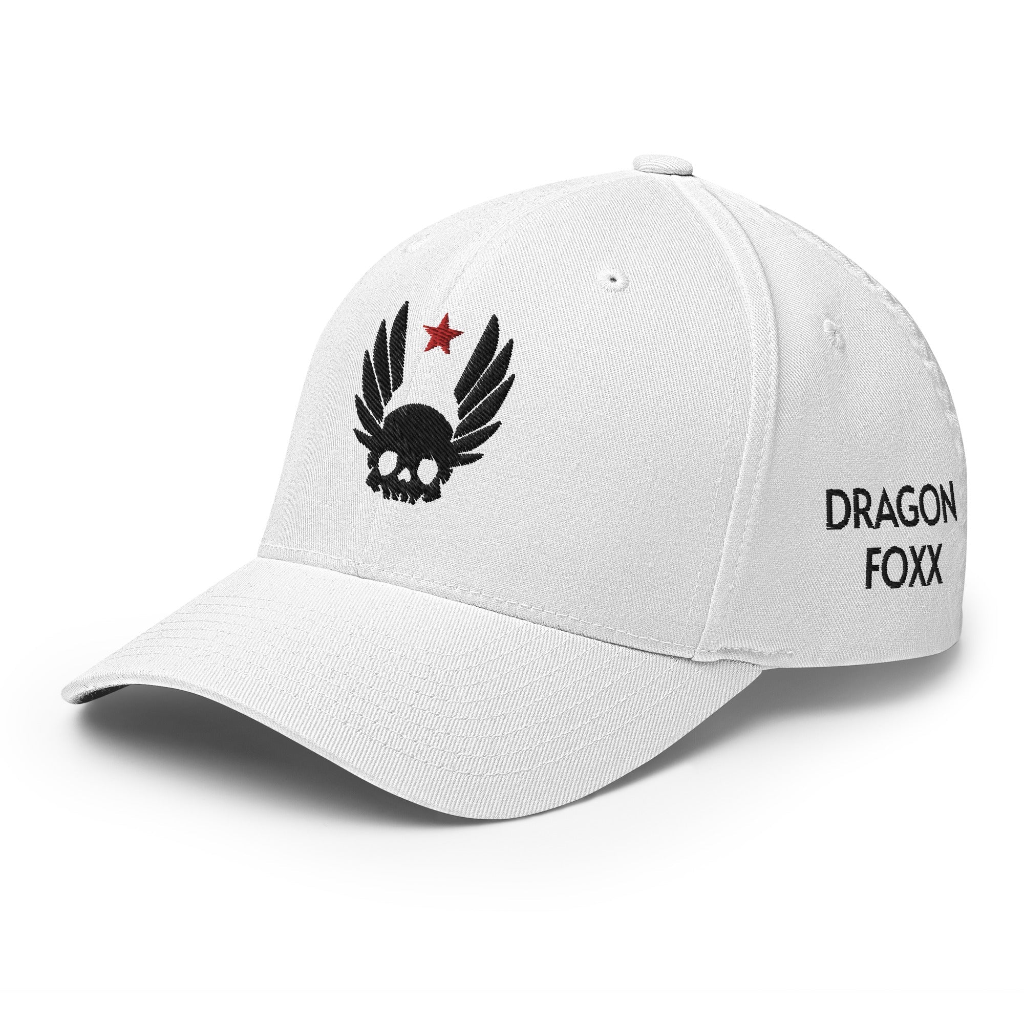 Tactical USA - White Structured Twill Cap by Dragon Foxx™ - Tactical USA - Structured Twill Cap - DRAGON FOXX™ - 6648173_5274 - S/M - White - Embroidered Cap - Embroidered Hat - Men's White Twill Cap