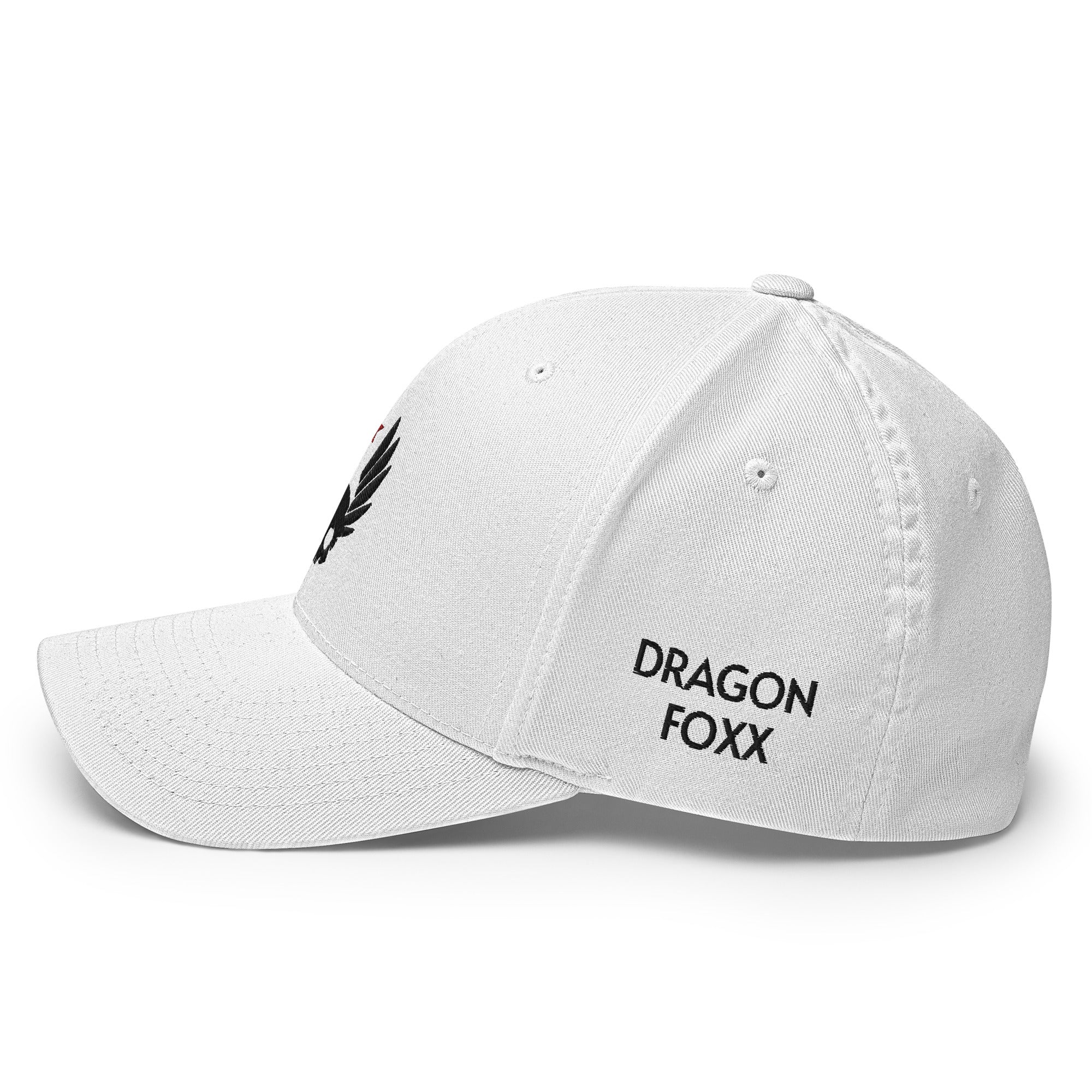 Tactical USA - White Structured Twill Cap by Dragon Foxx™ - Tactical USA - Structured Twill Cap - DRAGON FOXX™ - 6648173_5274 - S/M - White - Embroidered Cap - Embroidered Hat - Men's White Twill Cap